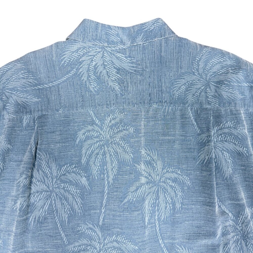 EUC Men's CARIBBEAN JOE Washable Silk Blue Dress Shirt | Size XL‎ - Picture 3 of 8